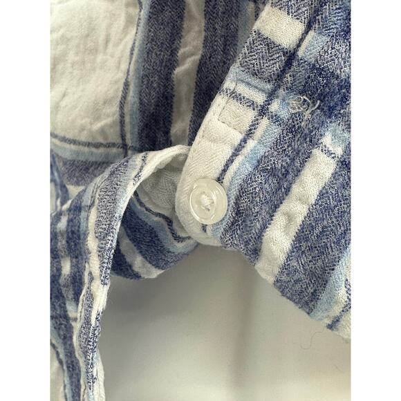 Rails‎ Top Womens XS Blue White Plaid Button Up Long Sleeves Country Cowgirl - Picture 6 of 11